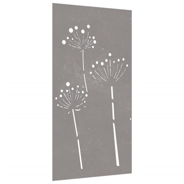 vidaXL Veggdekorasjon til hage 105x55 cm cortenstål blomsterdesign