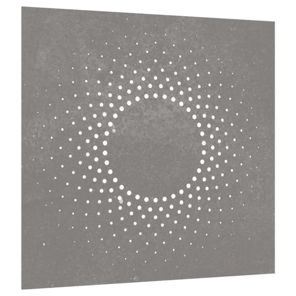 vidaXL Puutarhaseinäkoriste 55x55 cm corten teräs aurinkokuvio