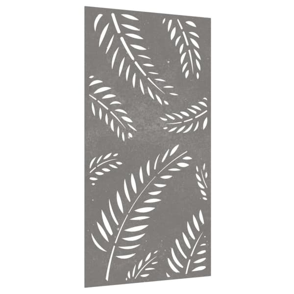 vidaXL Väggdekoration 105x55 cm rosttrögt stål bladdesign