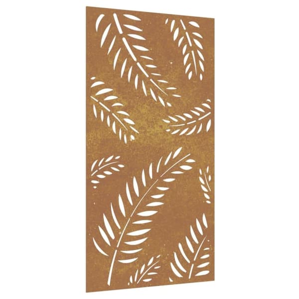 vidaXL Väggdekoration 105x55 cm rosttrögt stål bladdesign