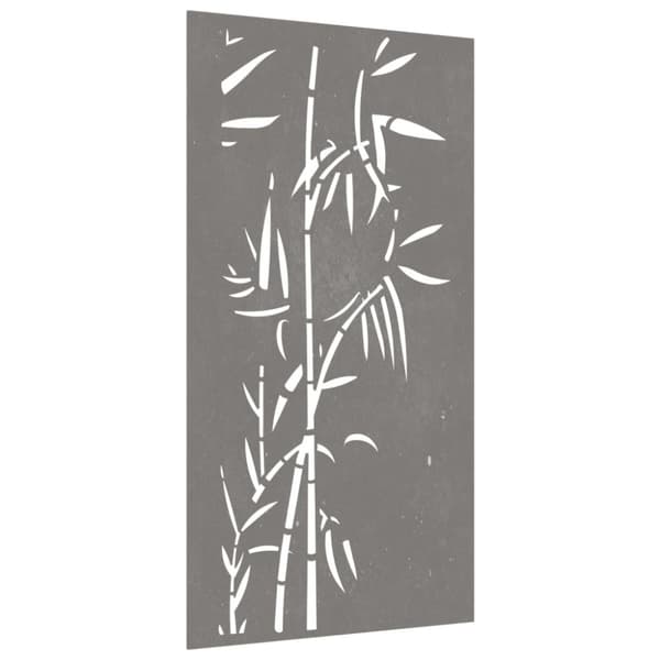 vidaXL Veggdekorasjon til hage 105x55 cm cortenstål bambusdesign