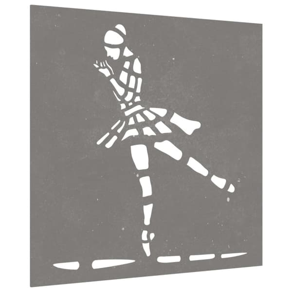 vidaXL udendørs vægdekoration 55x55 cm balletdesign cortenstål
