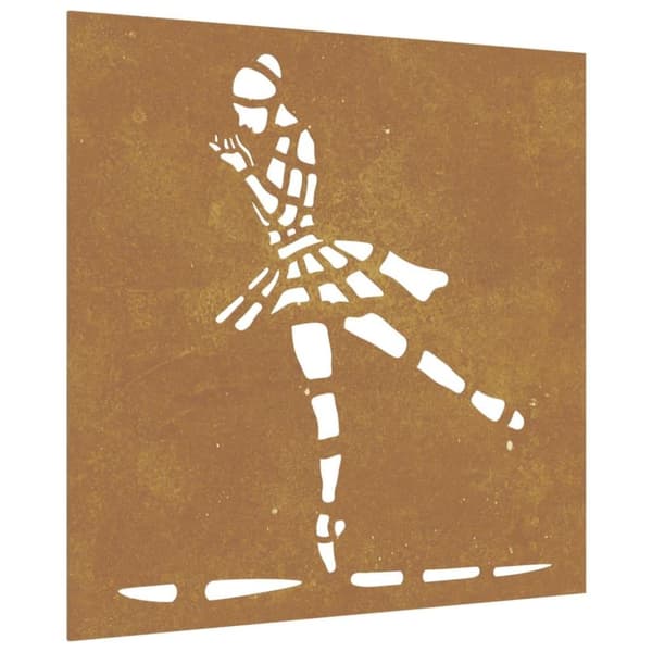 vidaXL udendørs vægdekoration 55x55 cm balletdesign cortenstål