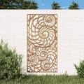 Pikkukuva 2 / 8: vidaXL Puutarhaseinäkoriste 105x55 cm corten teräs simpukkakuvio