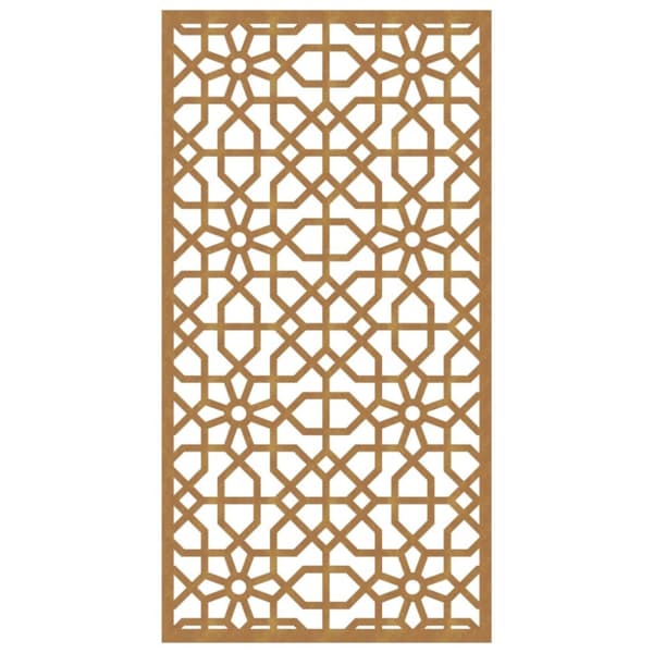 vidaXL Puutarhaseinäkoriste 105x55 cm corten teräs Maurikuvio