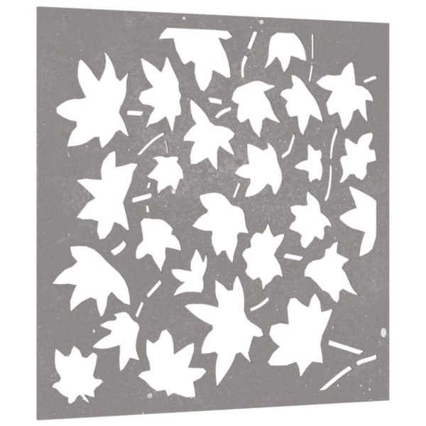 vidaXL Väggdekoration 55x55 cm rosttrögt stål lönndesign