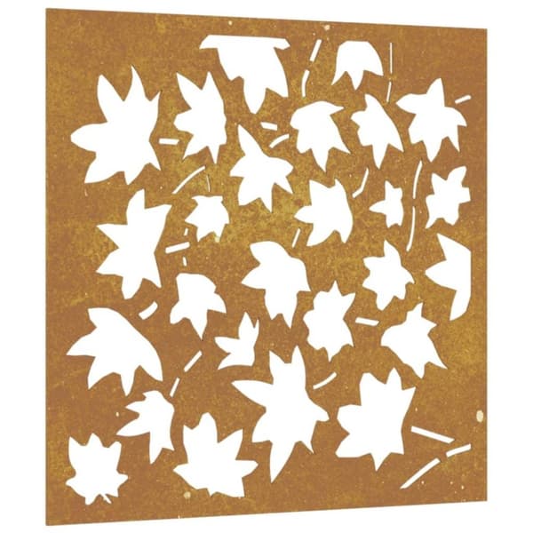 vidaXL Puutarhaseinäkoriste 55x55 cm corten teräs vaahteranlehtikuvio