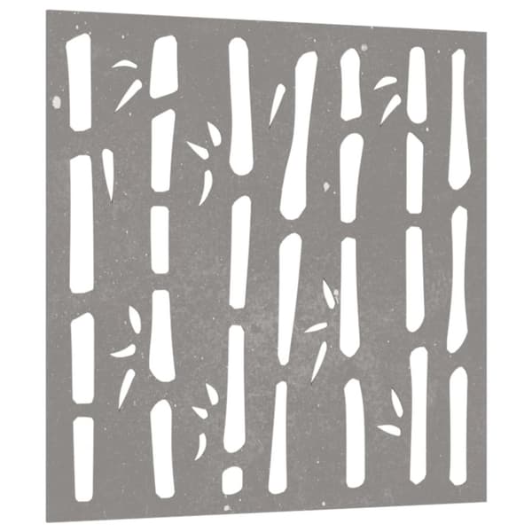 vidaXL Veggdekorasjon til hage 55x55 cm cortenstål bambusdesign