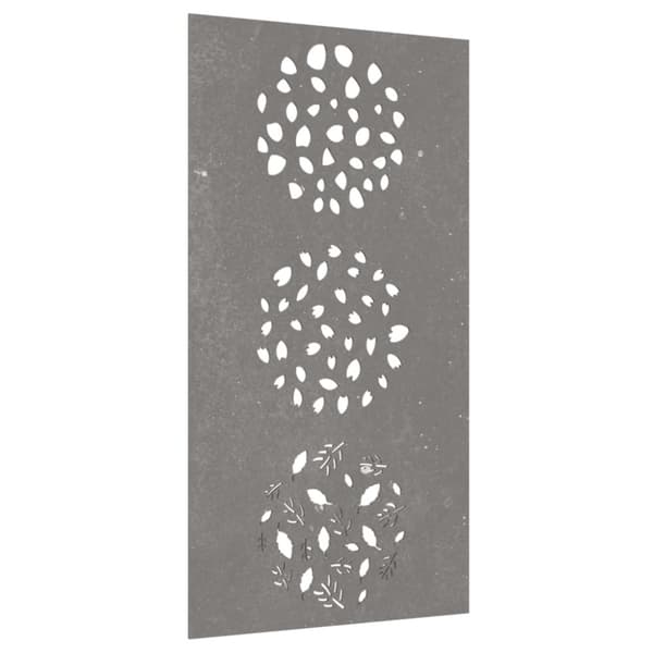vidaXL Puutarhaseinäkoriste 105x55 cm corten teräs lehtikuvio