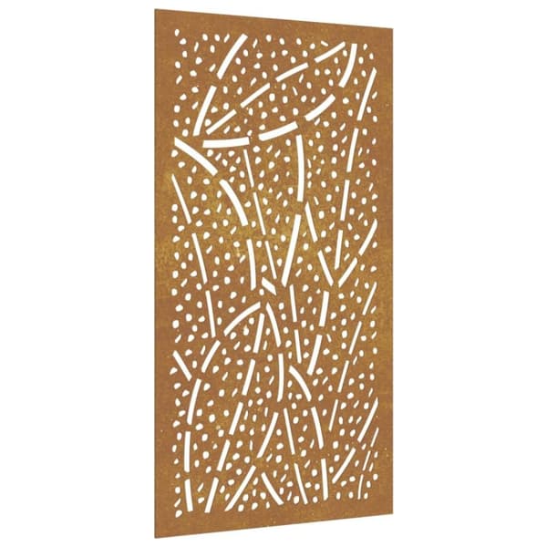vidaXL Veggdekorasjon til hage 105x55 cm cortenstål bladdesign