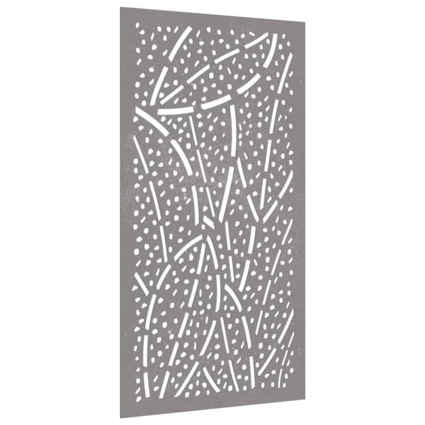 vidaXL udendørs vægdekoration 105x55 cm bladdesign cortenstål