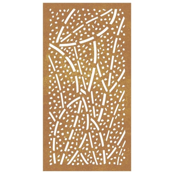 vidaXL udendørs vægdekoration 105x55 cm bladdesign cortenstål