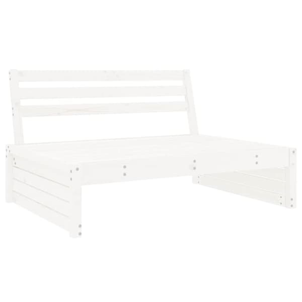 vidaXL Midtsofa hvit 120x80 cm heltre furu