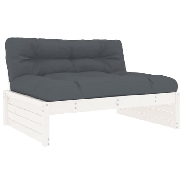 vidaXL midtermodul til sofa 120x80 cm massivt fyrretræ hvid