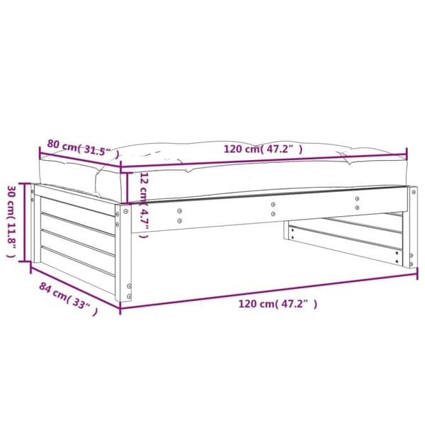 vidaXL Ulkorahi 120x80 cm täysi mänty