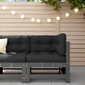 Miniatyrbilde 1 av 9: vidaXL Hjørnesofa med puter grå heltre furu