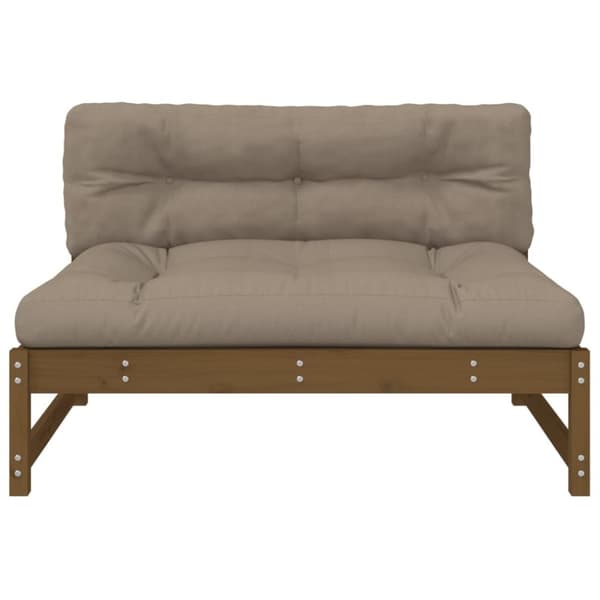 vidaXL Midtsofa honningbrun 120x80 cm heltre furu