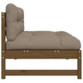 Miniatyrbilde 5 av 9: vidaXL Midtsofa honningbrun 120x80 cm heltre furu