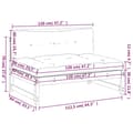 Miniatyrbilde 9 av 9: vidaXL Midtsofa honningbrun 120x80 cm heltre furu