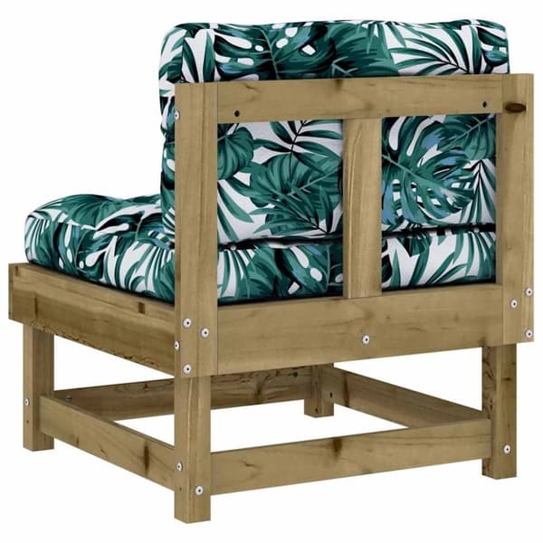 vidaXL Midtsofaer med puter 2 stk impregnert tre furu