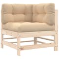 Miniatyrbilde 4 av 10: vidaXL Hjørnesofa med puter 2 stk heltre furu
