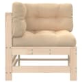 Miniatyrbilde 5 av 10: vidaXL Hjørnesofa med puter 2 stk heltre furu