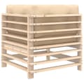 Miniatyrbilde 7 av 10: vidaXL Hjørnesofa med puter 2 stk heltre furu