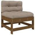 Miniatyrbillede 5 af 11: vidaXL midtermoduler til sofa 2 stk. med hynder massivt fyrretræ brun
