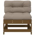 Miniatyrbillede 6 af 11: vidaXL midtermoduler til sofa 2 stk. med hynder massivt fyrretræ brun