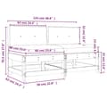 Miniatyrbillede 11 af 11: vidaXL midtermoduler til sofa 2 stk. med hynder massivt fyrretræ brun