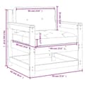 Miniatyrbilde 11 av 11: vidaXL Hagestoler med puter 2 stk hvit heltre furu