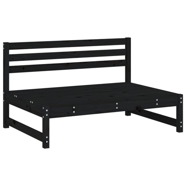 vidaXL Midtsofa svart 120x80 cm heltre furu