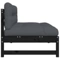 Miniatyrbilde 5 av 9: vidaXL Midtsofa svart 120x80 cm heltre furu