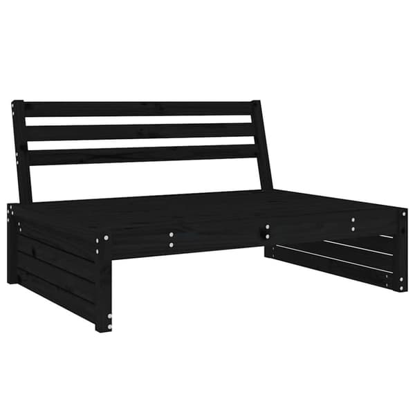 vidaXL Midtsofa svart 120x80 cm heltre furu
