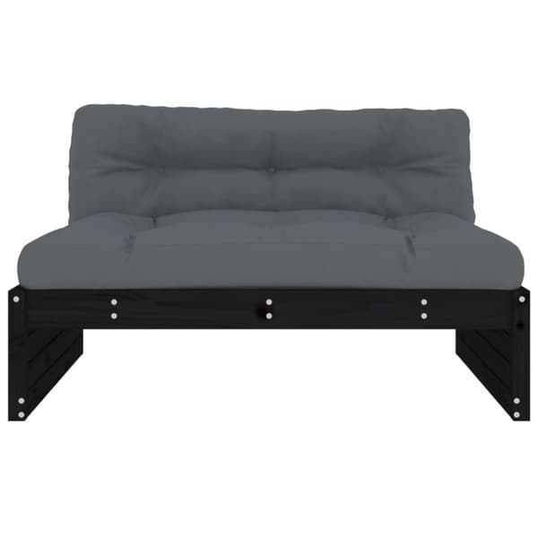 vidaXL Keskisohva musta 120x80 cm täysi mänty