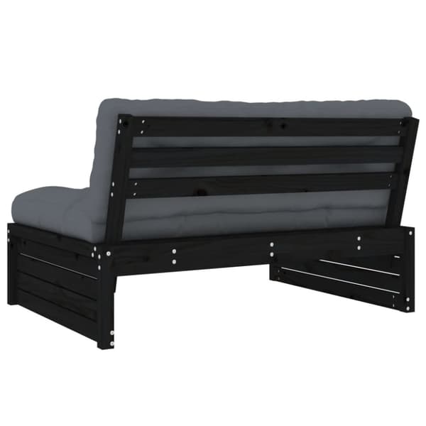 vidaXL Keskisohva musta 120x80 cm täysi mänty