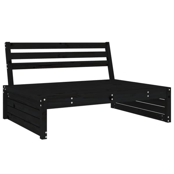 vidaXL Keskisohva musta 120x80 cm täysi mänty