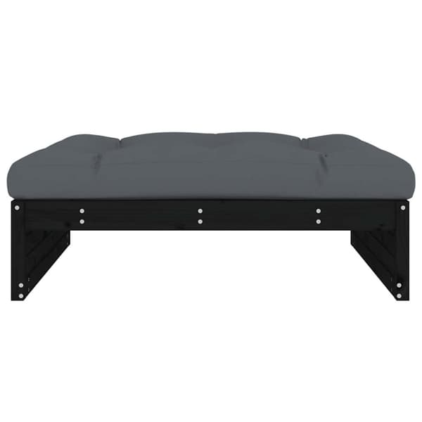 vidaXL Ulkorahi musta 120x80 cm täysi mänty