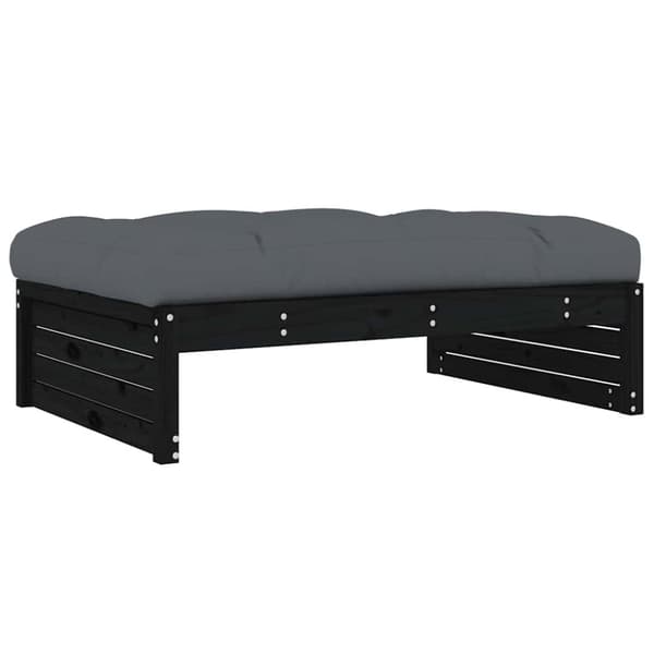 vidaXL Ulkorahi musta 120x80 cm täysi mänty