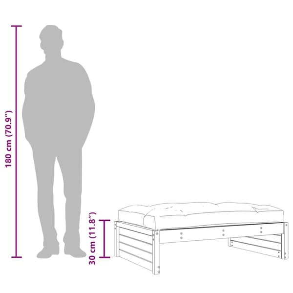 vidaXL Ulkorahi musta 120x80 cm täysi mänty