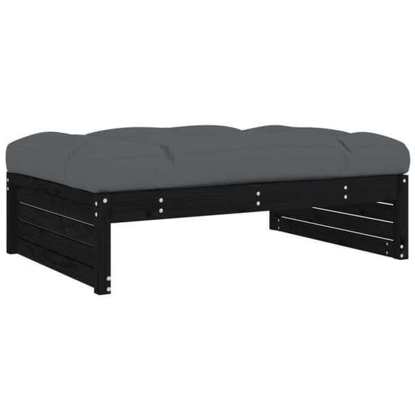 vidaXL Ulkorahi musta 120x80 cm täysi mänty