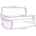 Miniatyrbillede 10 af 11: vidaXL midtermodul til sofa 120x80 cm massivt fyrretræ