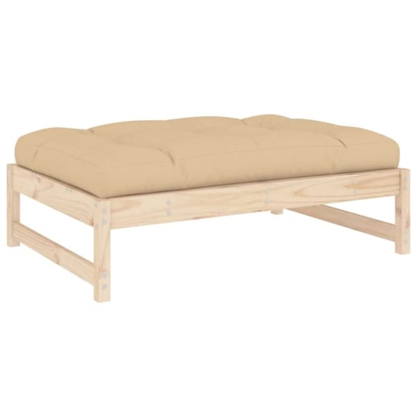 vidaXL Hagefotskammel 120x80 cm heltre furu