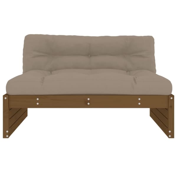 vidaXL Midtsofa honningbrun 120x80 cm heltre furu