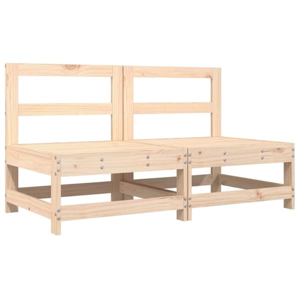 vidaXL Midtsofaer med puter 2 stk heltre furu