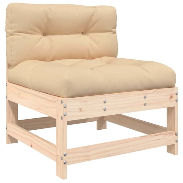 vidaXL Midtsofaer med puter 2 stk heltre furu