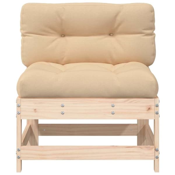 vidaXL Midtsofaer med puter 2 stk heltre furu