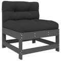 Miniatyrbilde 5 av 11: vidaXL Midtsofaer med puter 2 stk grå heltre furu