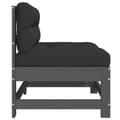 Miniatyrbilde 7 av 11: vidaXL Midtsofaer med puter 2 stk grå heltre furu