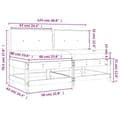 Miniatyrbilde 11 av 11: vidaXL Midtsofaer med puter 2 stk grå heltre furu